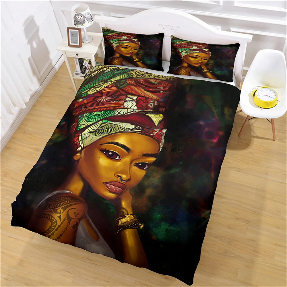 Home Textiles Sexy Charm Black Master Women Printed Adult Duvet Cover Bedding and Pillowcase King Bed Double Bed Cover Custom