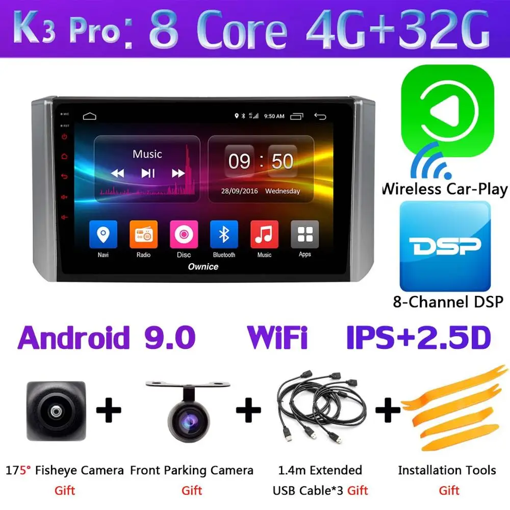 K3 Pro CarPlay " 1Din 360 ° панорамный автомобильный dvd-плеер на основе Android для Mitsubishi Xpander gps Радио Стерео ADAS DSP CarPlay 4G LET - Цвет: K3 Pro CarPlay