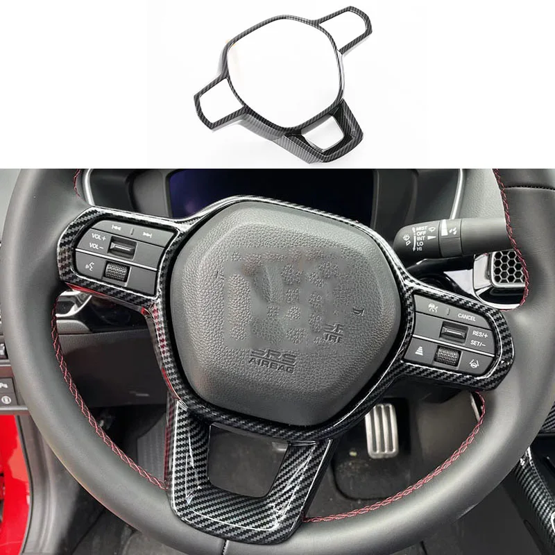 

For Honda Civic 11th Eleventh Generation 2021-2022 Steering Wheel Panel Cover Bezel Garnish Molding Decoration Car Styling