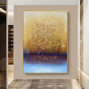 Wall Art Abstract Oil Painting Hand-painted Wall Art Decorative Painting Golden Jade Modern Hanging Painting For Home Decoration
