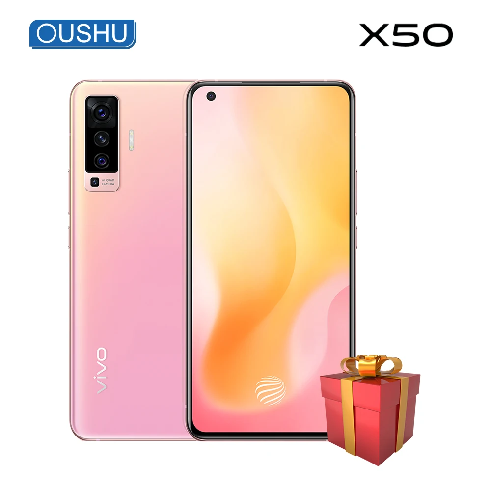 Оригинальный 5G vivo x50 6 56 ''amoled поры Экран 48.0MP смартфон 4200 мАч 33 Вт зарядки 20x
