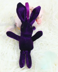 velvet dark purple Jane Z Ann новорожденный реквизит для фотосессии Милая вязаная ручная работа кролик кукла животное Фото аксессуары подарок для ребенка - Цвет: velvet dark purple