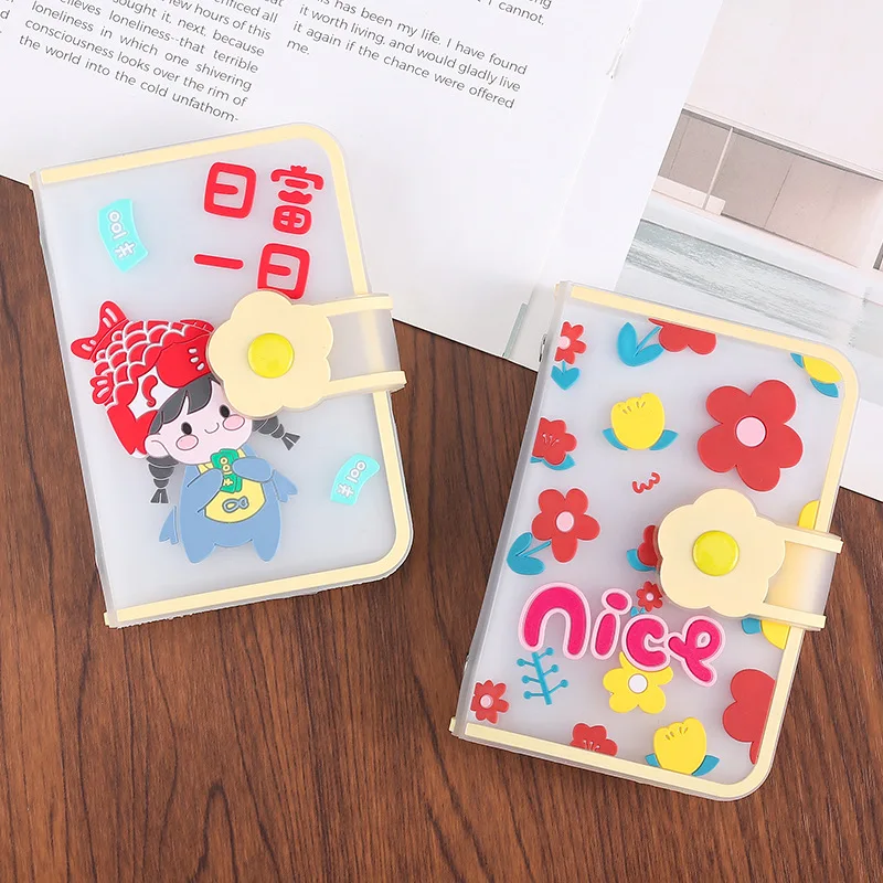 

Cute Girl Card Holder Wallet Transparent 20 Bit Position Credit Card Wallet Kawaii Coin Purse Female Anti-Degaussing Card Case
