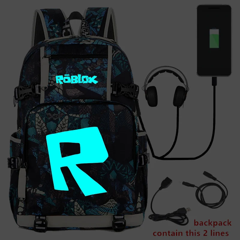Luminous printing Backpack mochila mujer kid and girl USB Schoolbags for Boy Travel waterproof Large Teenager backpack