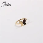 Joolim высокого класса 18K Золото PVD модная бабочка в дизайне кольца для женщин из нержавеющей стали ювелирные изделия оптом