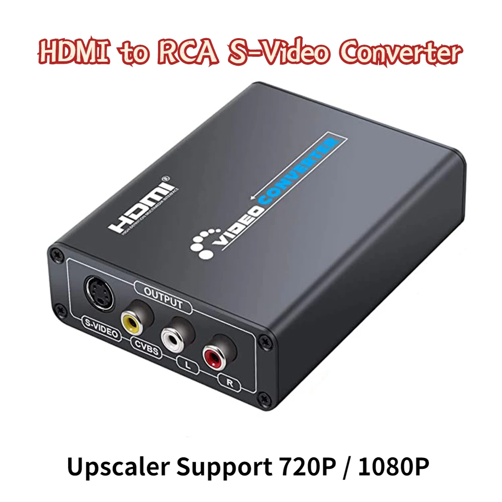 Переходник с HDMI на композитный 3RCA AV S-Video R / L аудио Vdieo адаптер поддержкой 720P 1080P для