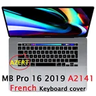 Защитная пленка AZERT для клавиатуры, силиконовая пленка для клавиатуры для Macbook Pro 16 2019 A2141