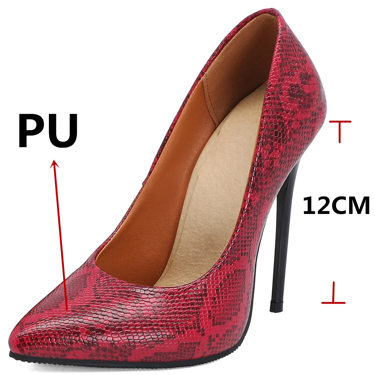 Женские туфли-лодочки FEDONAS из искусственной кожи на высоком каблуке с острым