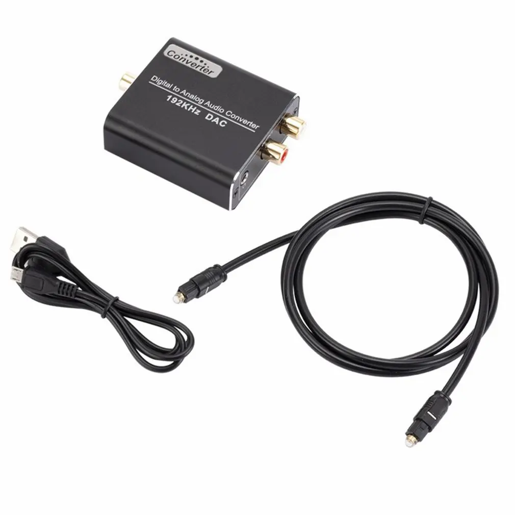 

Converter Digital To Analog Audio Converter 3.5MM Headphone Coaxial Digital Optical Fiber To Analog Adapter