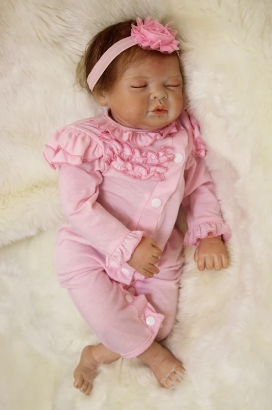 Мягкие силиконовые куклы reborn baby boy, 20 дюймов, поддельные Детские куклы reborn для детей, подарок для сна, игрушки, bebes reborn bonecas - Цвет: Розовый