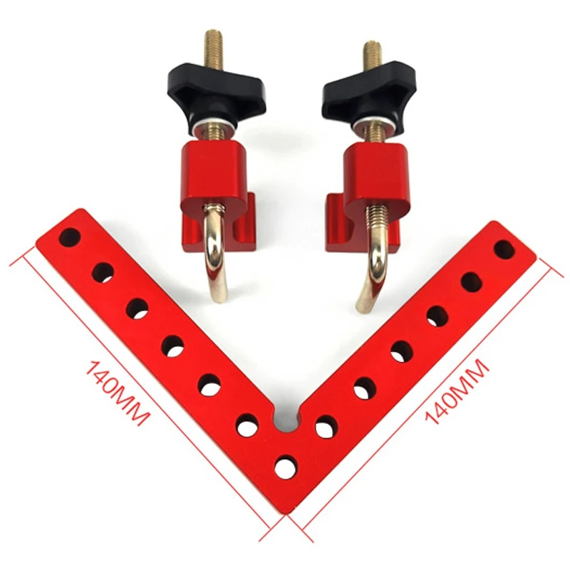 

2 PCS 90 Degree 5.5 inch Positioning Squares Aluminum Alloy Woodworking Right Angle Clamps for Cabinets Drawers