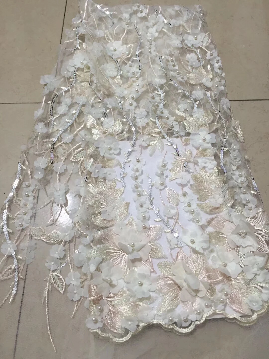 Кружевная ткань 3d 2018 высококачественное кружево розовое Африканское с