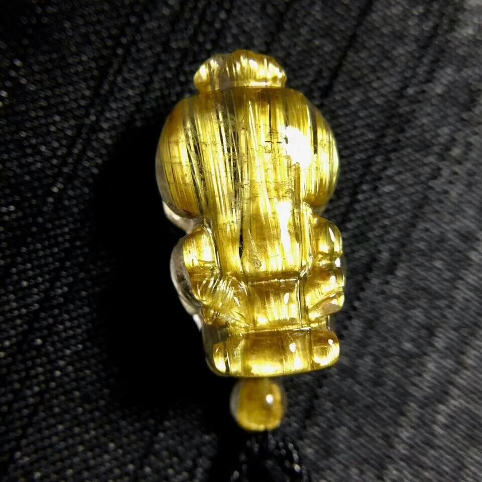 Высококачественный натуральный Золотой рутилированный кварцовый кулон 20 5*12*10 мм