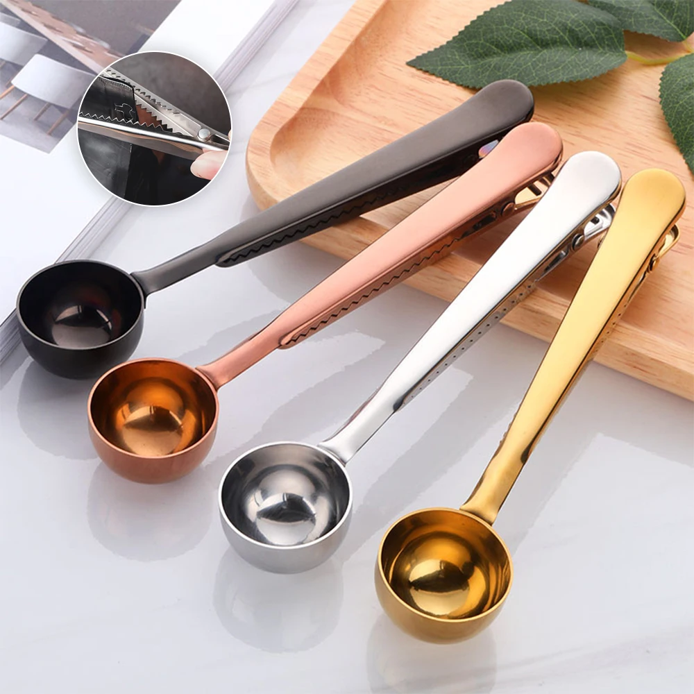 Tea Coffee Measuring Spoon Scoop With Clip Kitchen Supply Powder Tools Good Sealing And Keep Fresh Delicious NEW | Дом и сад