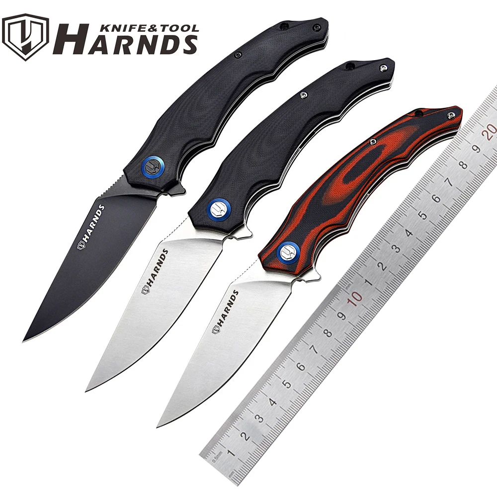 Складной нож Harnds CK9172 Росомаха Sandvik 14C28N Blade G10 Ручка 58 60HRC шарикоподшипник Открытый