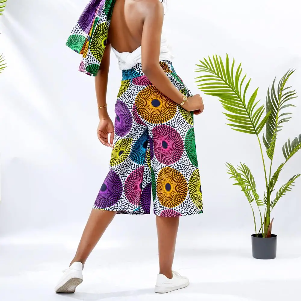 В африканском стиле широкие штаны 2020 Новости Дамы брючные костюмы для Кокосовая