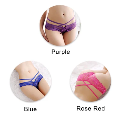bluepurplerose UG, сексуальные женские трусики, кружевные, низкая посадка, одноцветные, сексуальные трусы, женское нижнее белье, штаны, Дамское кружевное белье, женские стринги - Цвет: bluepurplerose