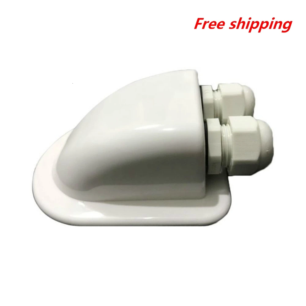 Белый Солнечный RV Yacht Stand Roof Duct кабельный вход двойное отверстие круглая