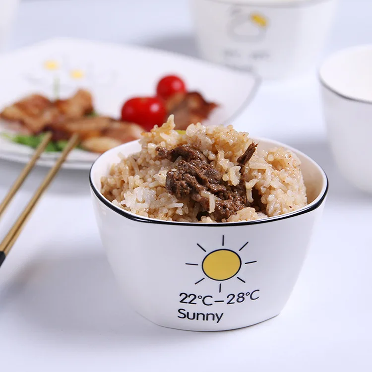 Керамическая миска в скандинавском стиле домашняя Салатница креативная