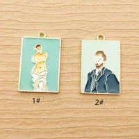 10pcs 16x24mm enamel painting charm for jewelry making crafting fashion earring pendant necklace charm bracelet charms