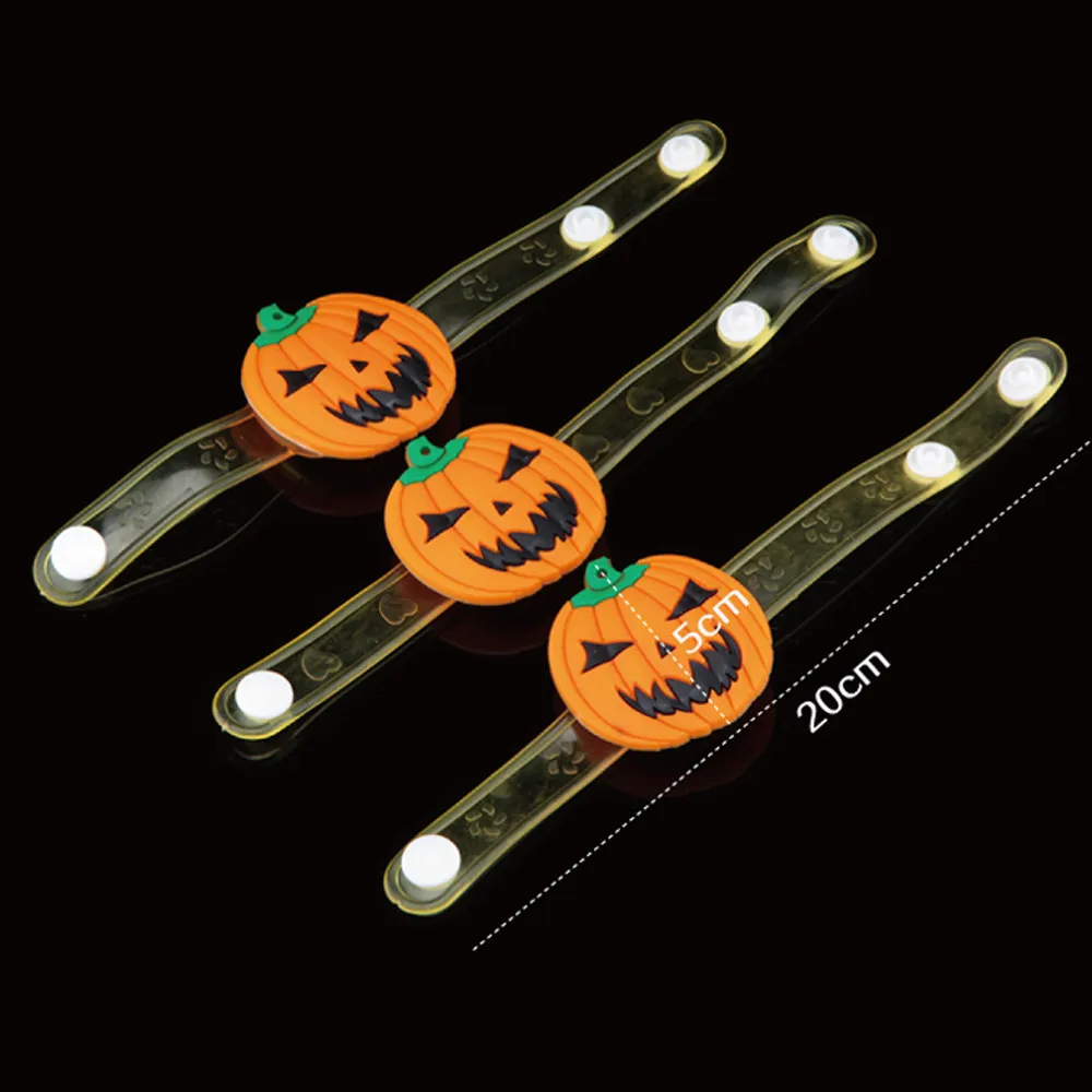 Хэллоуин браслет с тыквой вечерние светящиеся бытовые дети декоративная Тыква