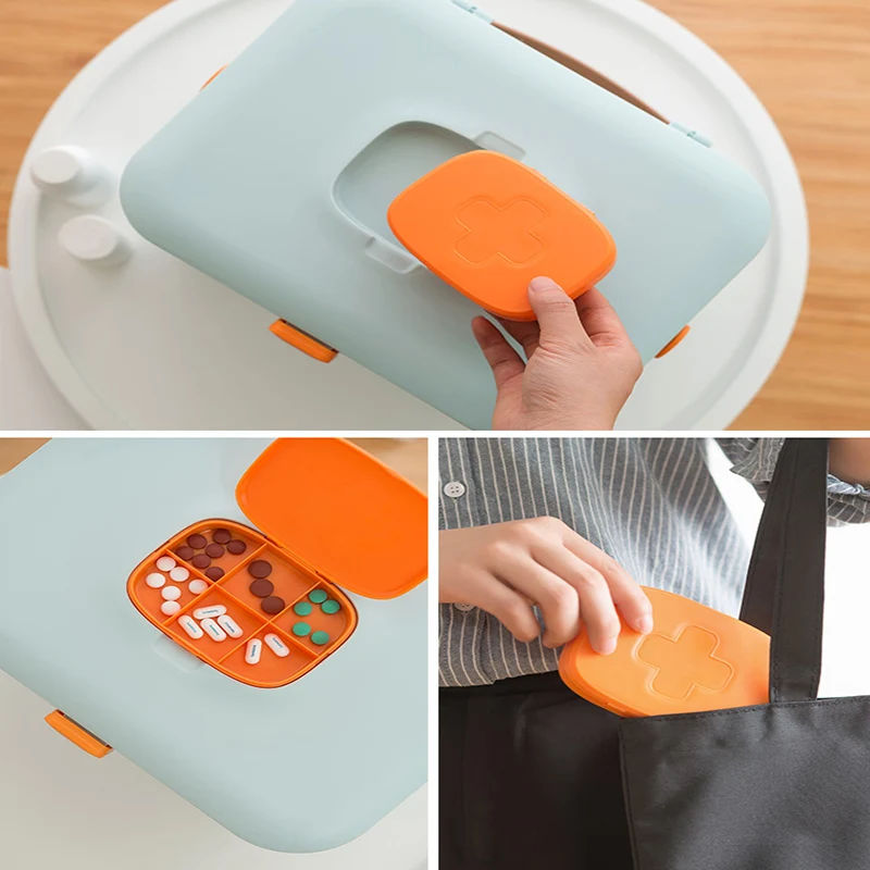 Домашний аптечка ящик для хранения пластиковый многослойный медицинский набор