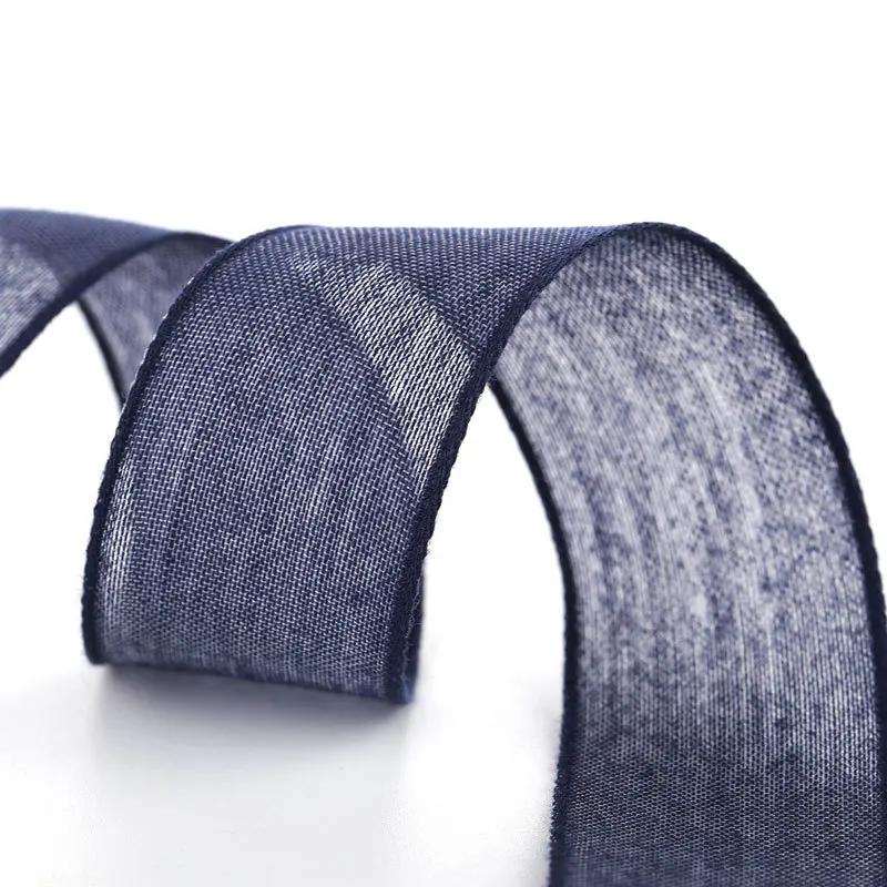 

100yards 10 16 25 40mm polyester cotton flax ribbon for garment apparel accessories diy craft suppliies bouquet packing bow