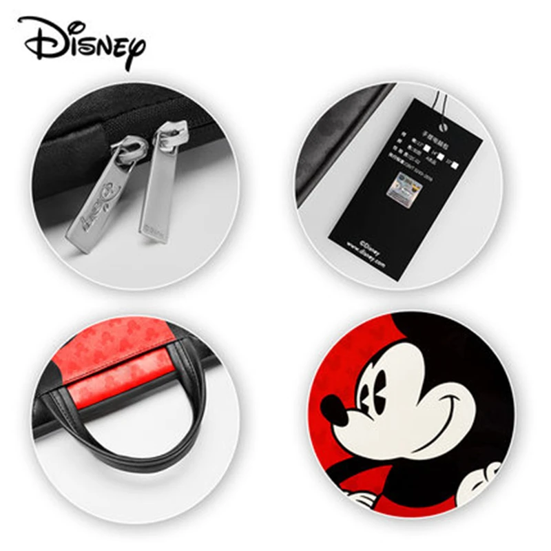 disney mickey fashion pvc leather laptop bags for women 14 15 15 6 inch for macbook air casual portable waterproof notebook bag free global shipping