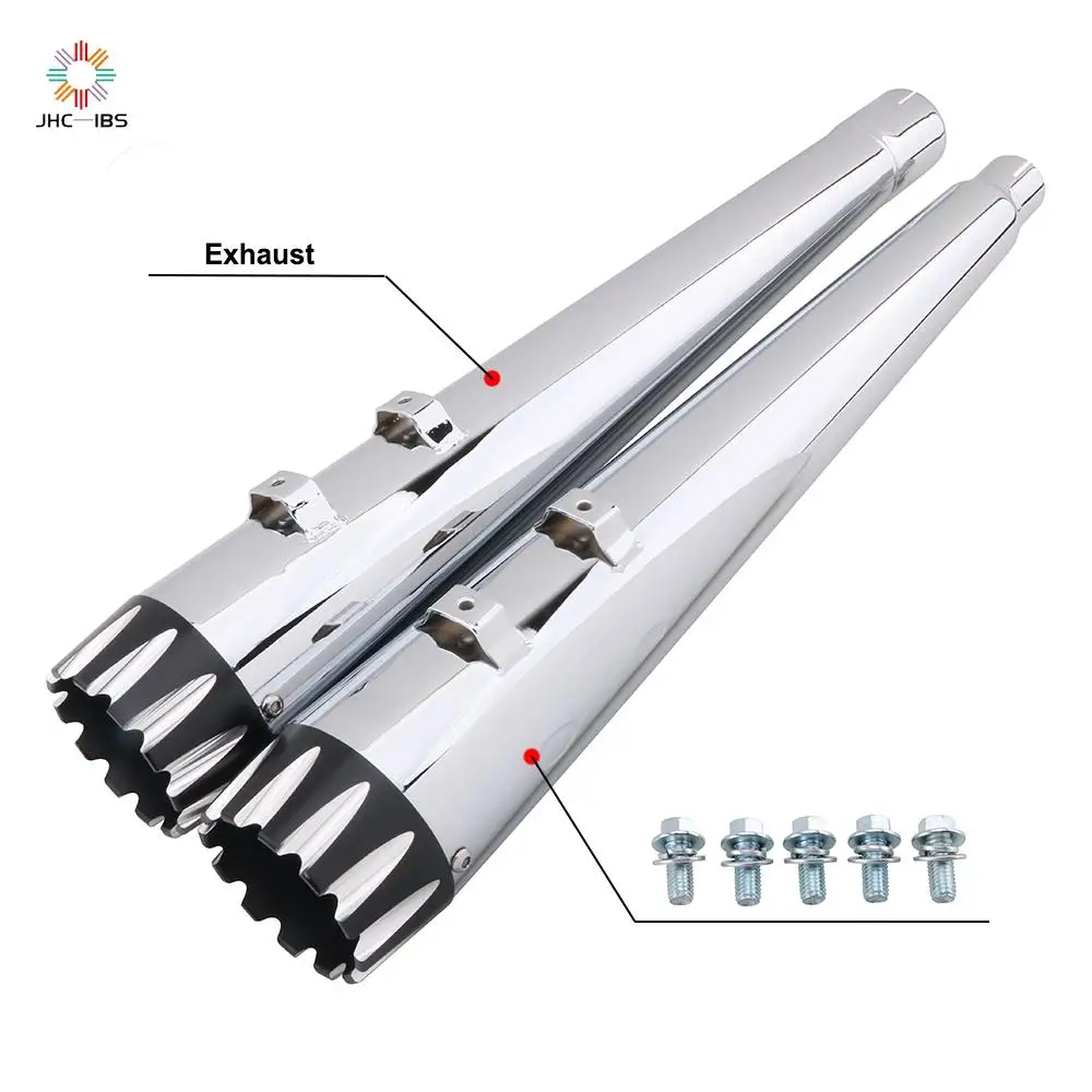 Мотоциклетные глушители выхлопные трубы без шнуровки для Harley Street Bagger Touring Electra Glide