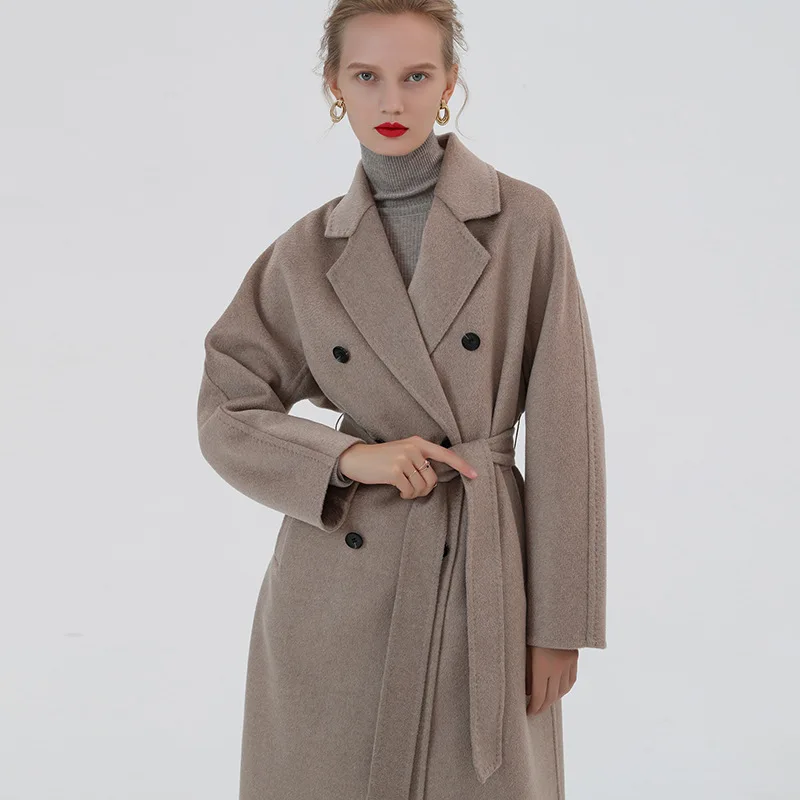 Кашемировое пальто женское 2019 Новое водное рябь овсянка классическое
