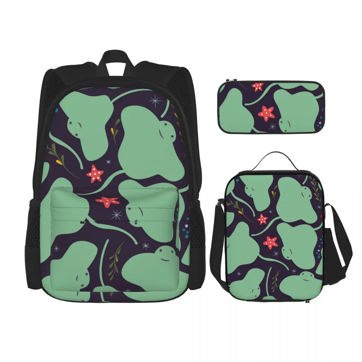 

School Bags for Teenagers Cute Rays Pattern School Backpack Set Rucksack Bagpack Kids Cute Book Bags
