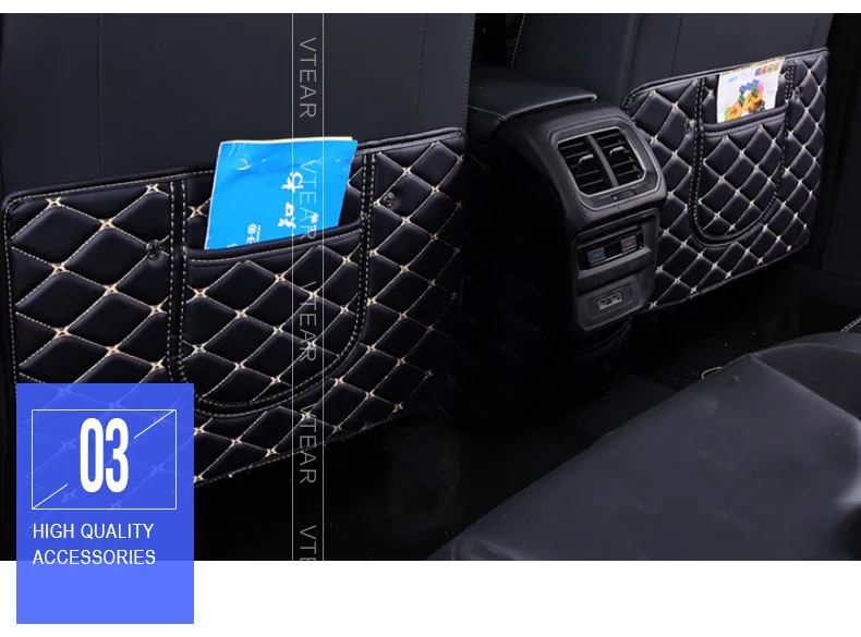 For VW Tiguan MK2 accessories Car seat back Anti kick mat Interior protection Clean Mat Car Anti-dirty Pad Auto products