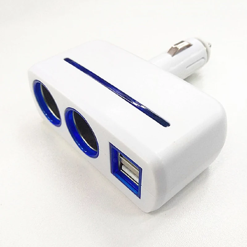 Двойной USB зарядное устройство 2 Way розетка для автомобильного прикуривателя