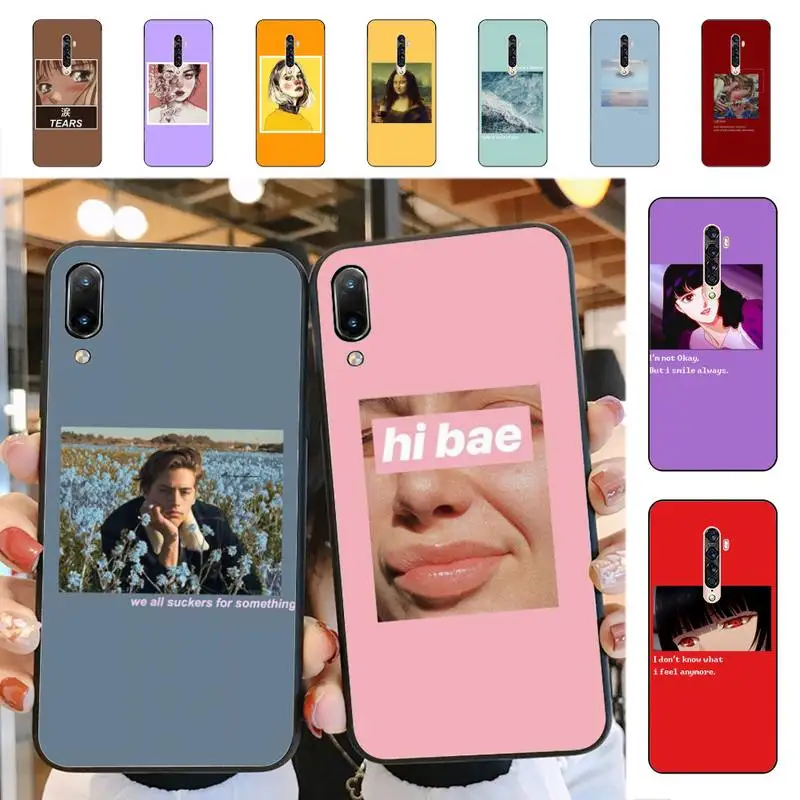 

YNDFCNB Art aesthetic van Gogh Mona Lisa painting Phone Case for vivo Y91C Y11 17 19 53 81 31 91 for Oppo a9 2020