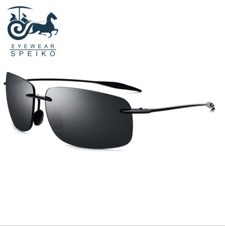 

Титановые солнцезащитные очки 607, квадратные солнцезащитные очки без оправы 61-12-140, солнцезащитные очки для чтения при близорукости, ультрал...