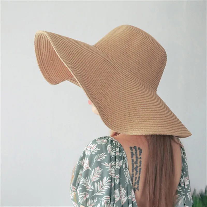 Корейский стиль Instagram складная шляпа от солнца с широкими полями женская летняя