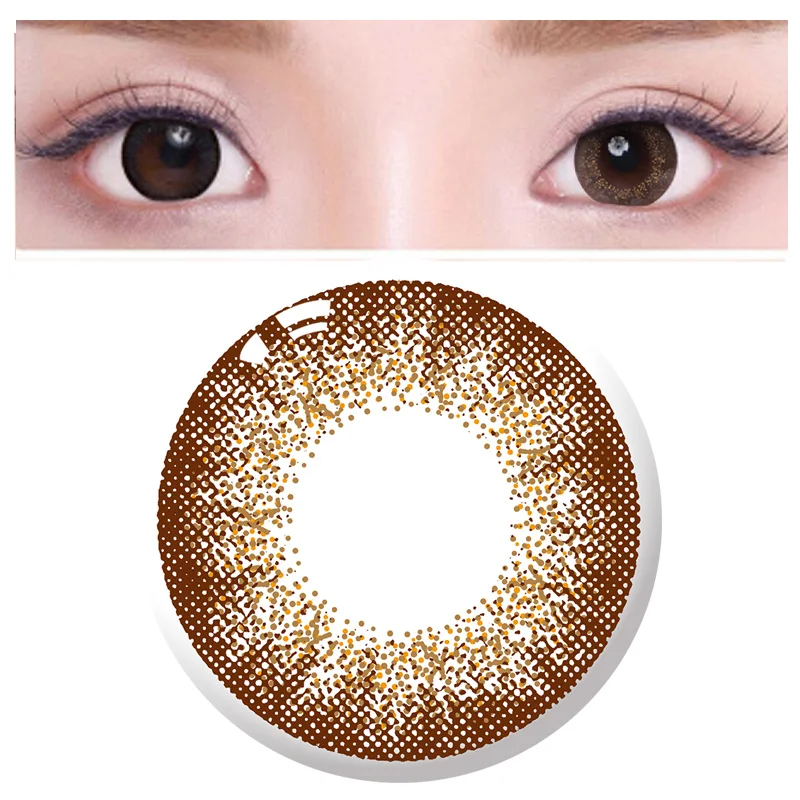 2 шт./пара от известного бренда контактные линзы четырех Цвет блестящие в течение