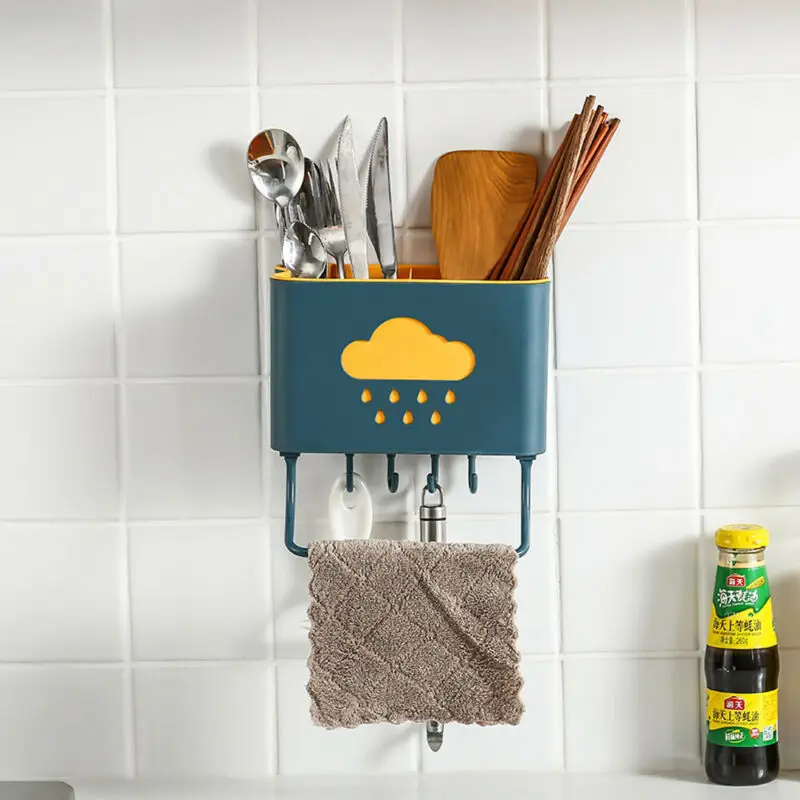 New Home Storage Holders Wall Mounted Spoon Rack Kitchenware Holder Hanger Organizer Kitchen Tool Print | Дом и сад