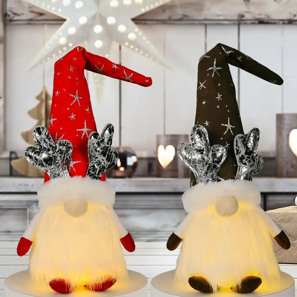 

Christmas Doll Christmas Decoration With Lights Luminous Rudolph Faceless Doll