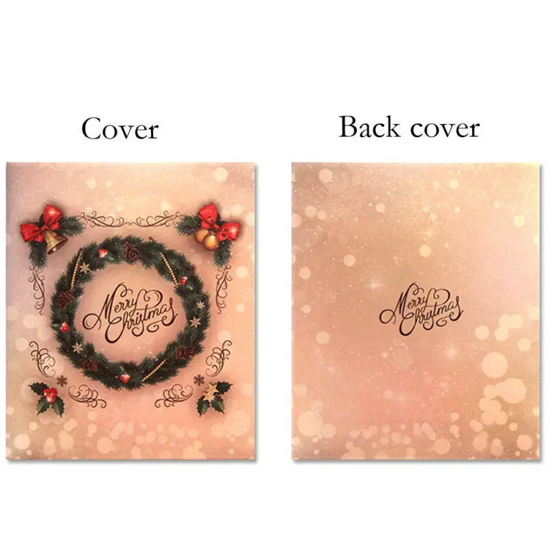 Складная открытка 3D с лазерной вырезкой на Рождество день рождения свадьбу