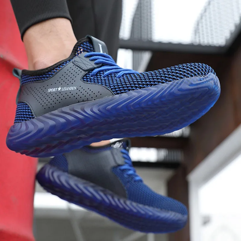 Мужская защитная обувь стальная конструкция для работы Нескользящая