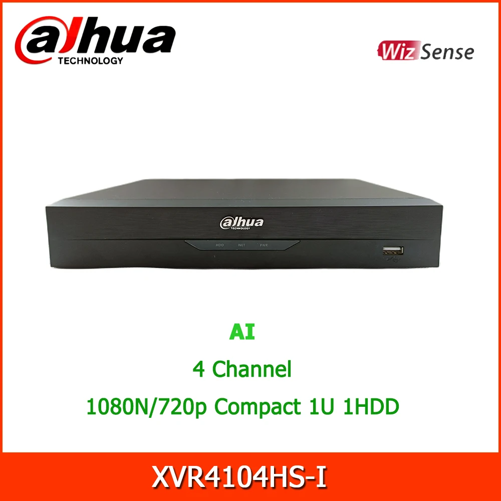 

Dahua XVR4104HS-I 4-канальный пятикристаллический 1080N/720p компактный 1U 1HDD WizSense цифровой видеорегистратор HDCVI/AHD/TVI/CVBS/IP