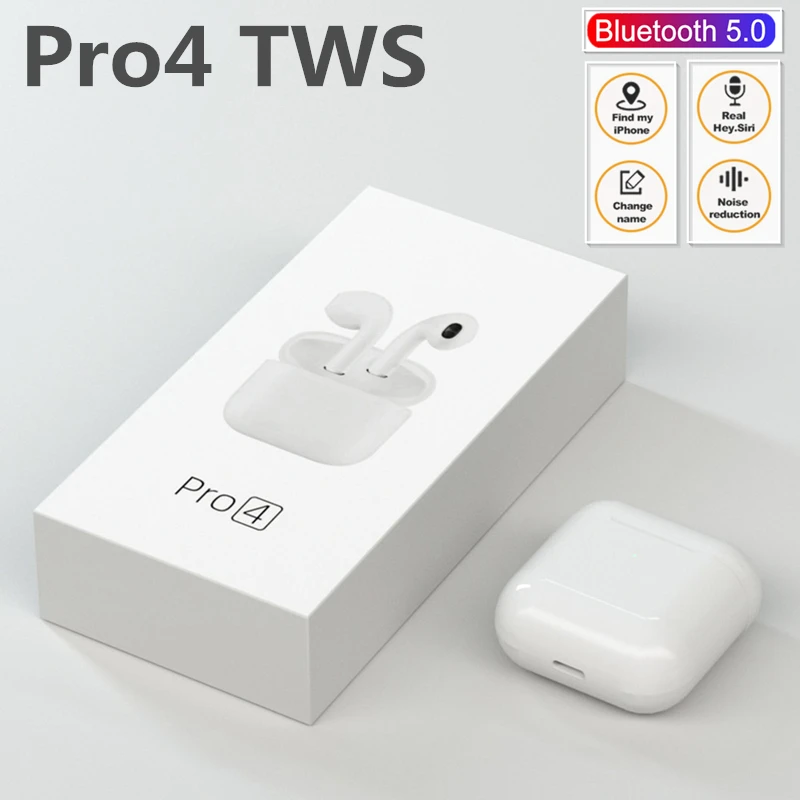 

Pro 4 Bluetooth-наушники TWS HD беспроводные наушники HiFi музыкальные наушники Спортивная Беговая гарнитура для всех смартфонов