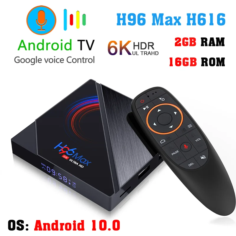

H96 MAX H616 Android 10.0 6K tv box 2GB 16GB H96 Smart set-top box