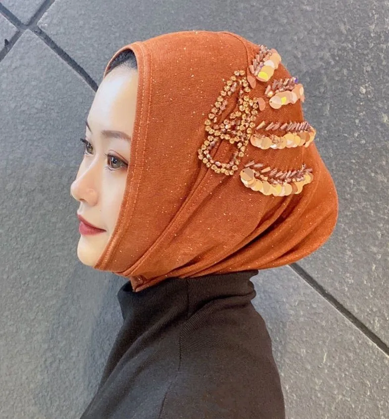 Новый хит сезона модный тюрбан шляпа шарф Мусульманский Хиджаб головной убор Baotou