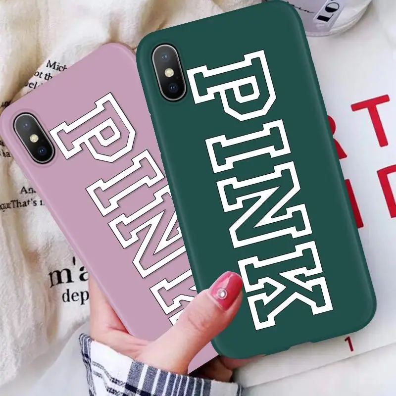 Для TPU iPhone X XS Max XR 6S 8 7 Plus, Розовый силиконовый чехол для телефона, мягкий чехол, матовый цветной чехол для iPhone 6 Plus
