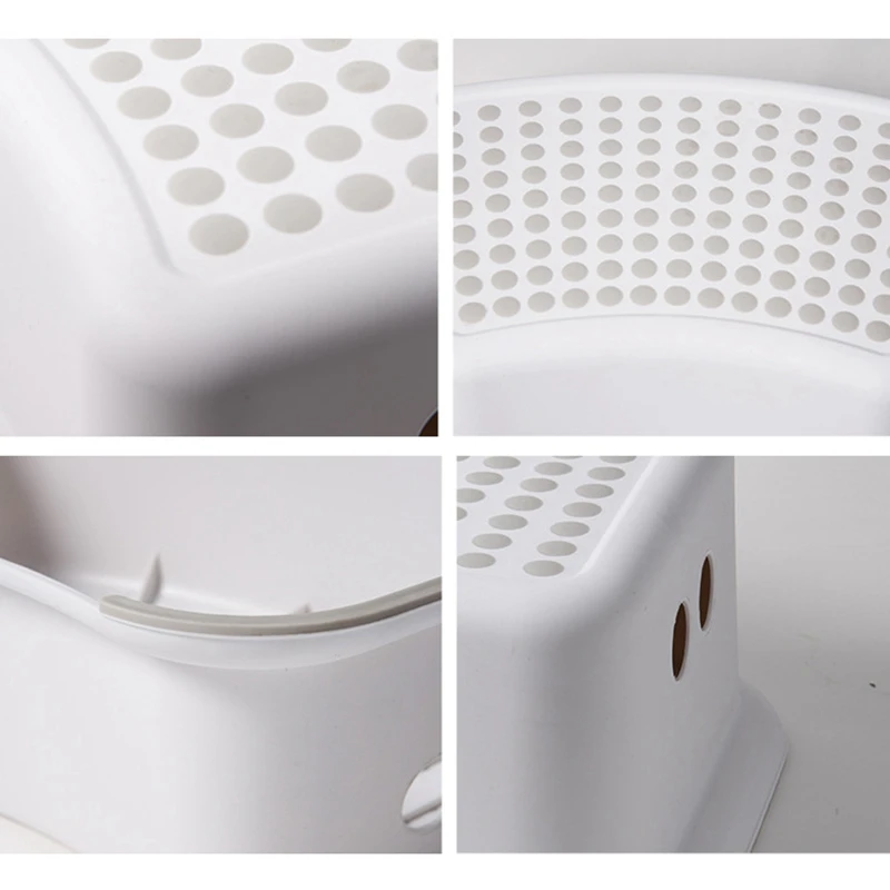 2Pcs Bench Plastic Stool Bathroom Feeding Hand Washing Bath Stepping Piano Pad Footstool Short Baby Non-Slip Children Small Plat