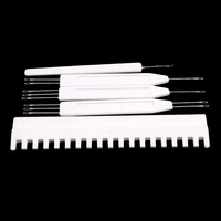creative hot beige 5 piece set of needle pull transfer tool set 1x2 1x3 2x3 for all 4 5mm brother knitting machine kh588 kh710
