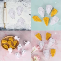 3pcsset ice cream cake cookie plunger cutter fondant gum paste cupcake toppers mold rabbit monkey hippo biscuit tool