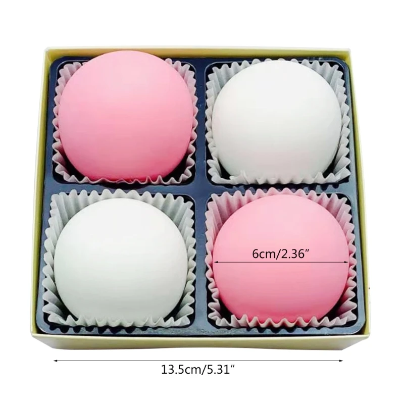 

R9UE Round Decompression Toys Look Like Lovely and Attractive Glutinous Rice Ball